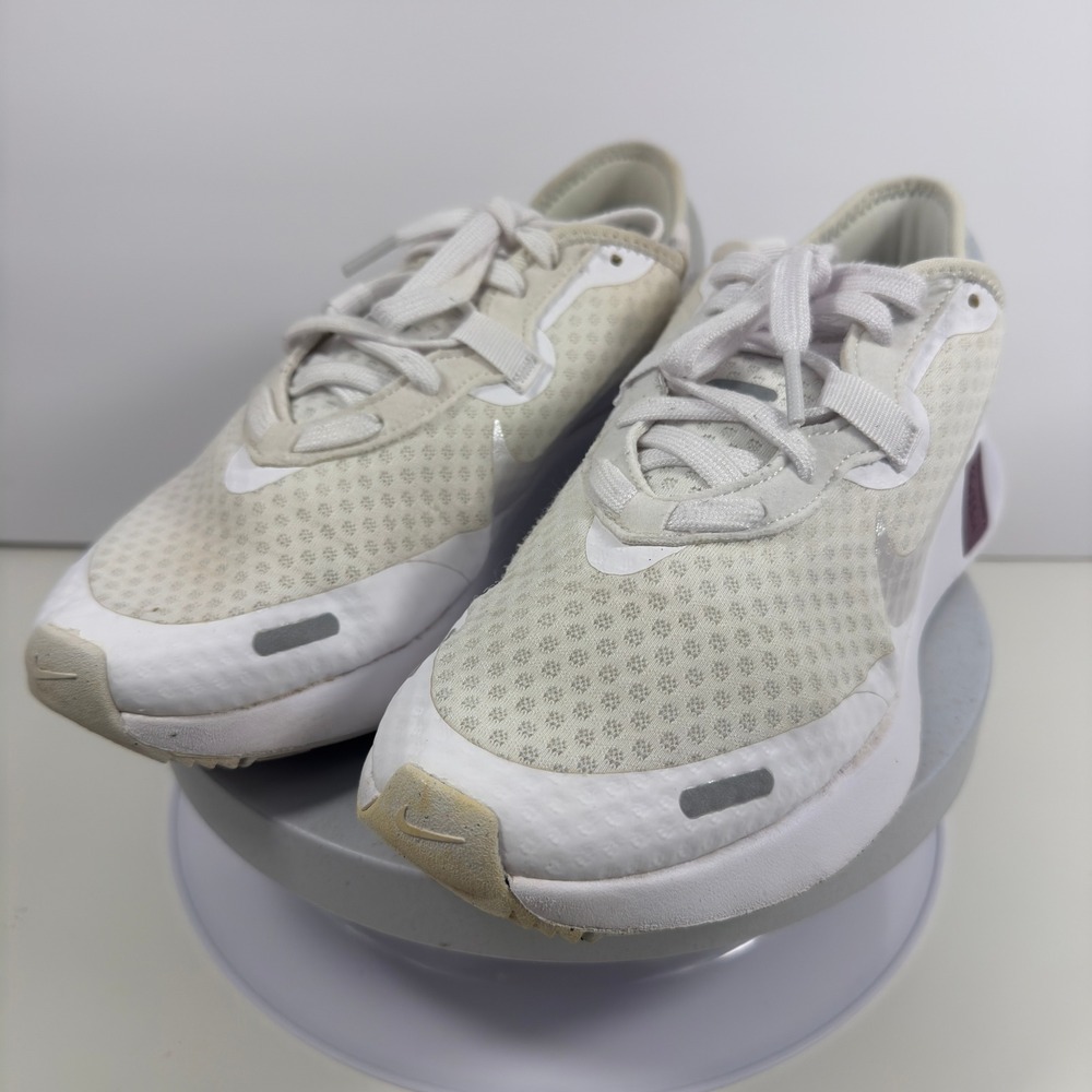 Nike Repel Womens Running Shoes White Silver Burgundy Reflective Sneakers 9 - Picture 5 of 16